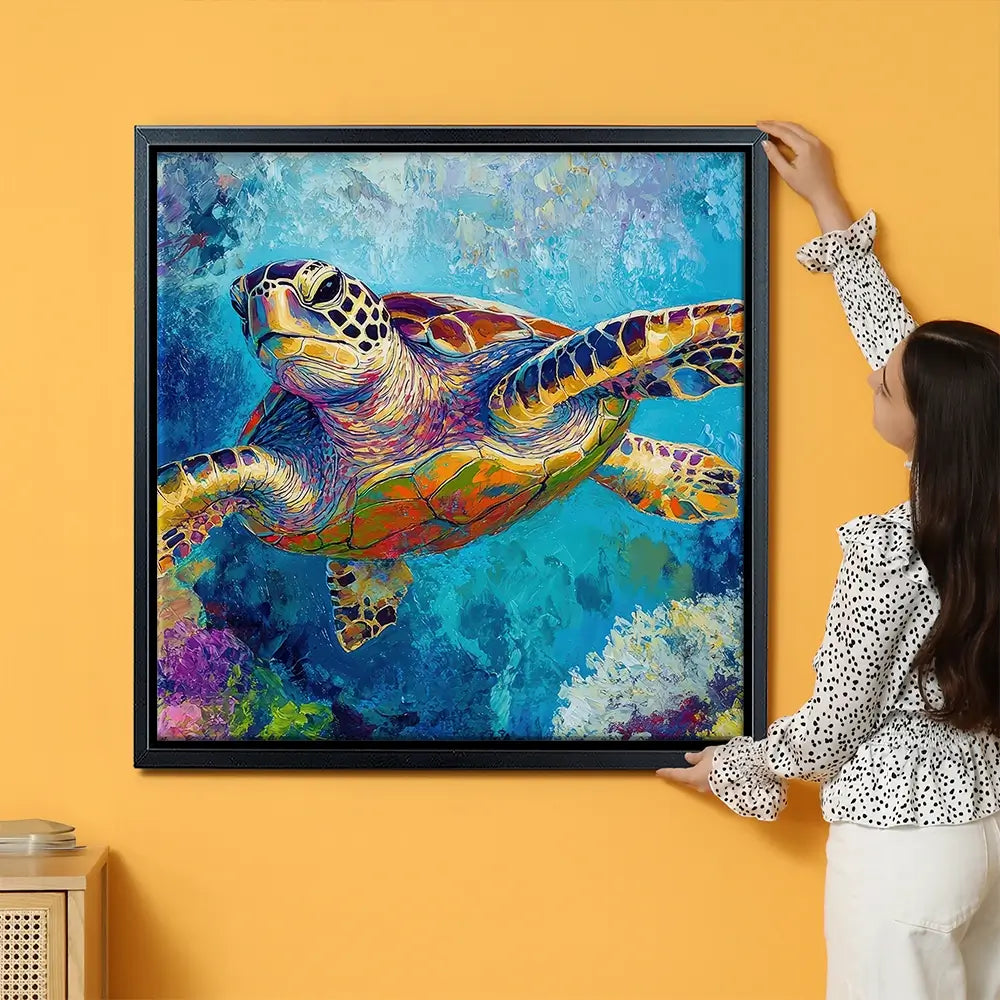 Swimming In Colour 2 Oversized Canvas Print Swimming In Colour 2 Oversized Canvas Print wall art product Petal Prints Design - Independent