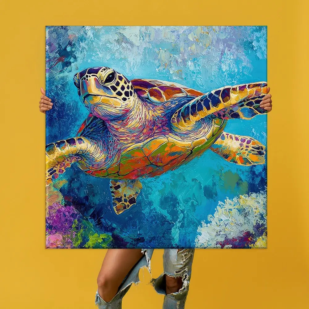 Swimming In Colour 2 Oversized Canvas Print Swimming In Colour 2 Oversized Canvas Print wall art product Petal Prints Design - Independent