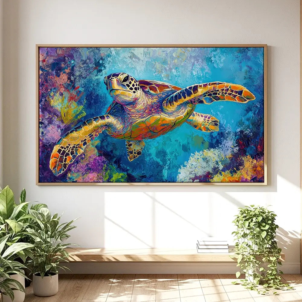 Swimming In Colour 2 Oversized Canvas Print Swimming In Colour 2 Oversized Canvas Print wall art product Petal Prints Design - Independent