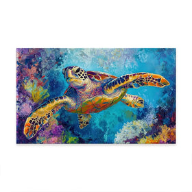 Swimming In Colour 2 Oversized Canvas Print Swimming In Colour 2 Oversized Canvas Print wall art product Petal Prints Design - Independent
