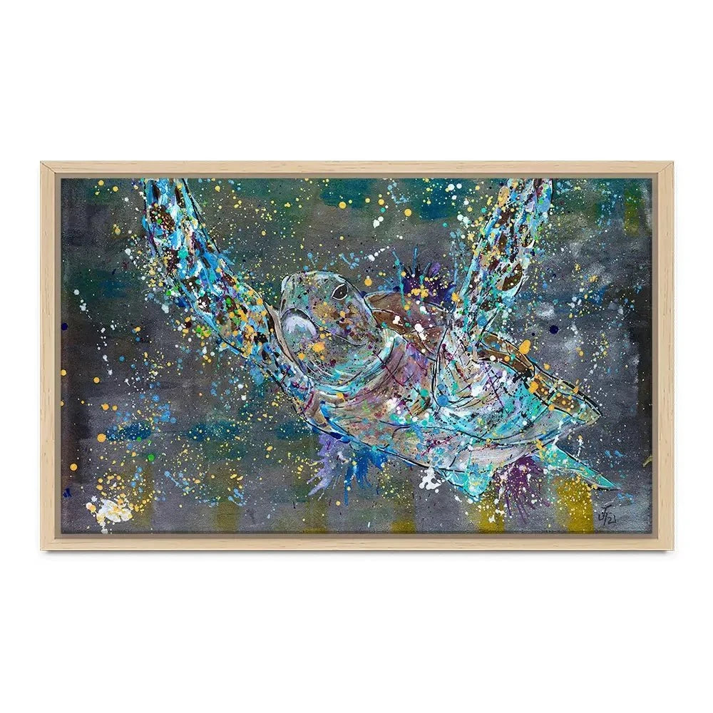 Swimming Turtle Splash Canvas Print Swimming Turtle Splash Canvas Print wall art product Jamie Taylor