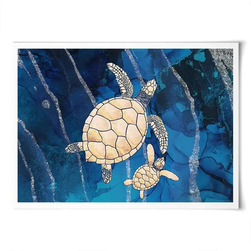 Swimming Turtles Art Print Swimming Turtles Art Print wall art product Sarah Manovski