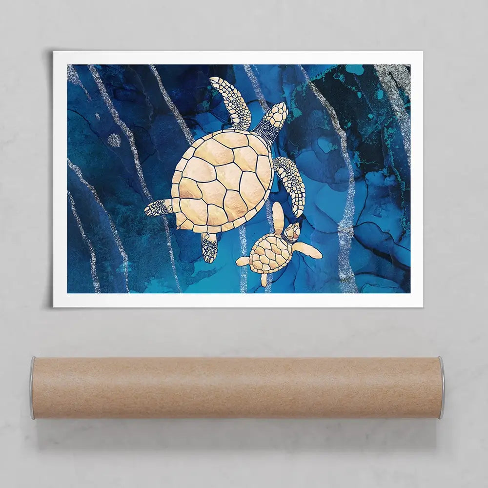 Swimming Turtles Art Print Swimming Turtles Art Print wall art product Sarah Manovski