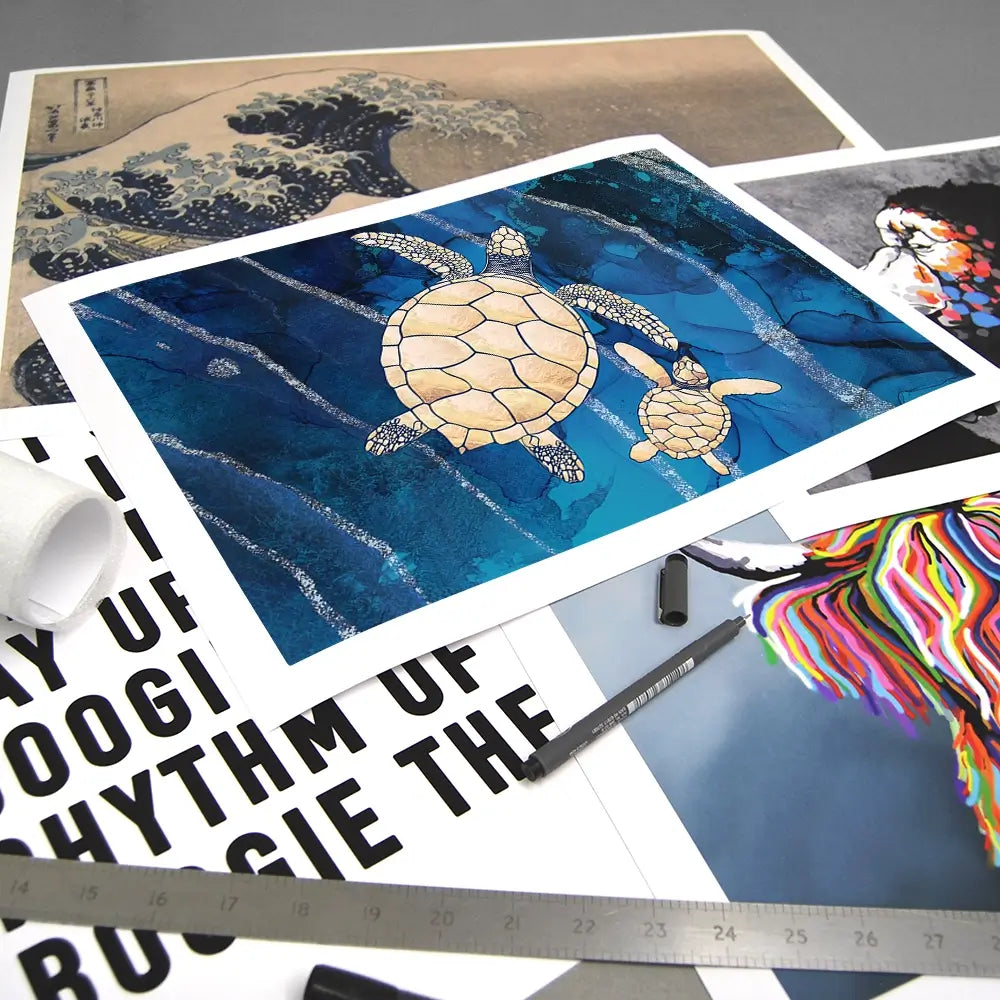 Swimming Turtles Art Print Swimming Turtles Art Print wall art product Sarah Manovski