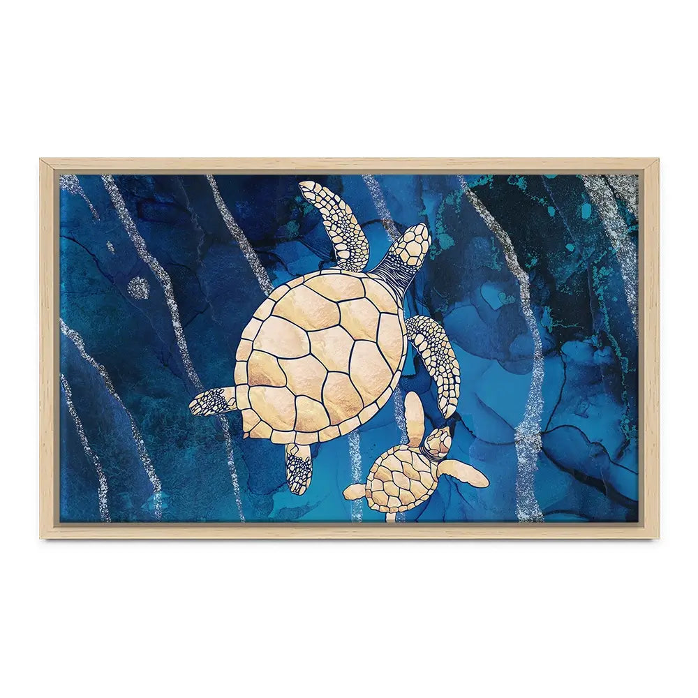 Swimming Turtles Canvas Print Swimming Turtles Canvas Print wall art product Sarah Manovski