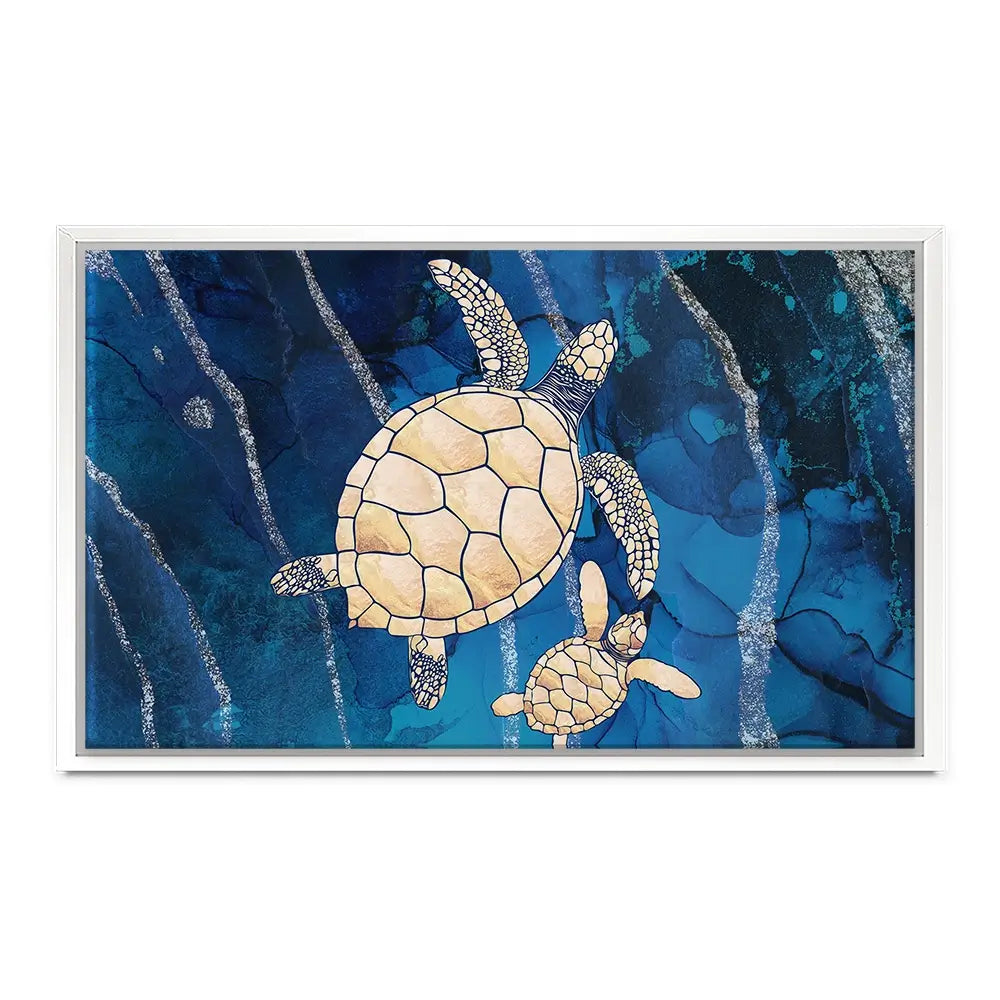 Swimming Turtles Canvas Print Swimming Turtles Canvas Print wall art product Sarah Manovski