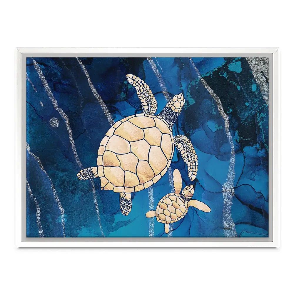 Swimming Turtles Canvas Print Swimming Turtles Canvas Print wall art product Sarah Manovski