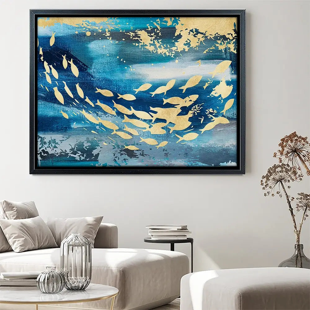 Swimming With The Fishes Canvas Print Swimming With The Fishes Canvas Print wall art product Art Print Shop