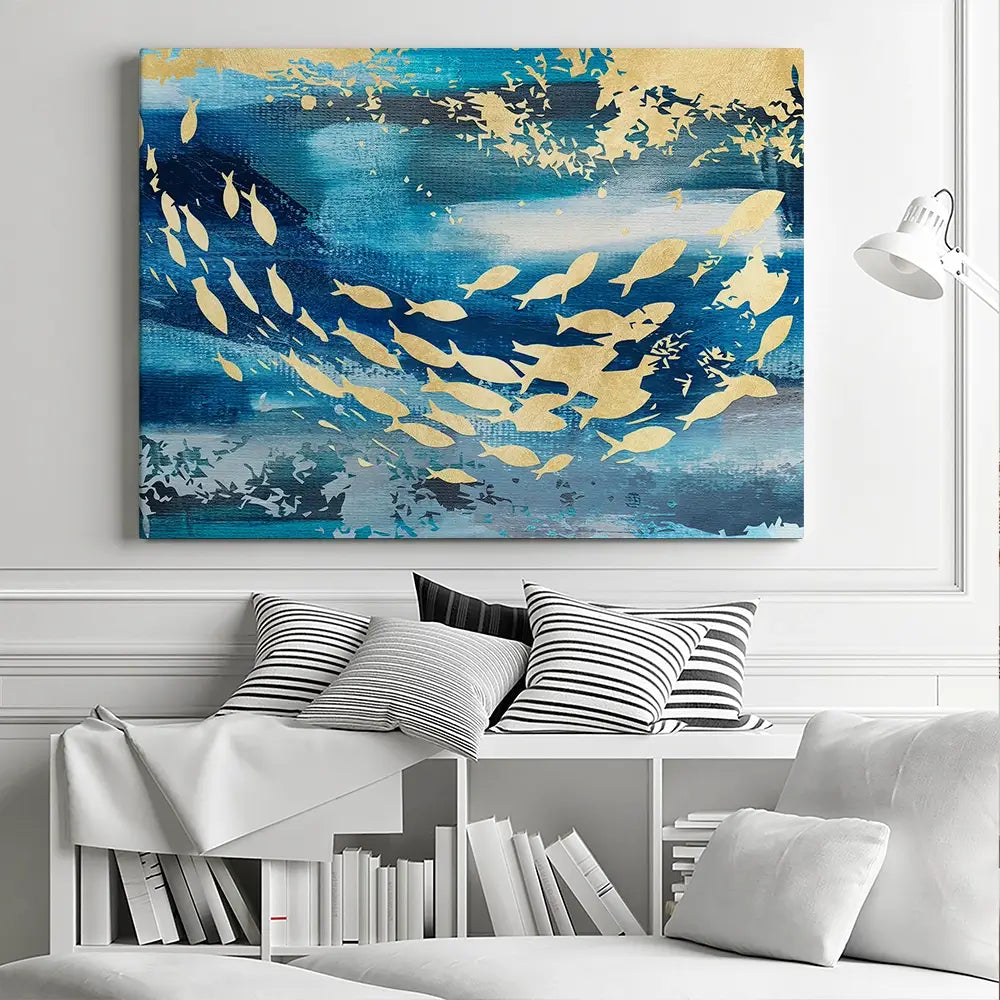 Swimming With The Fishes Canvas Print Swimming With The Fishes Canvas Print wall art product Art Print Shop