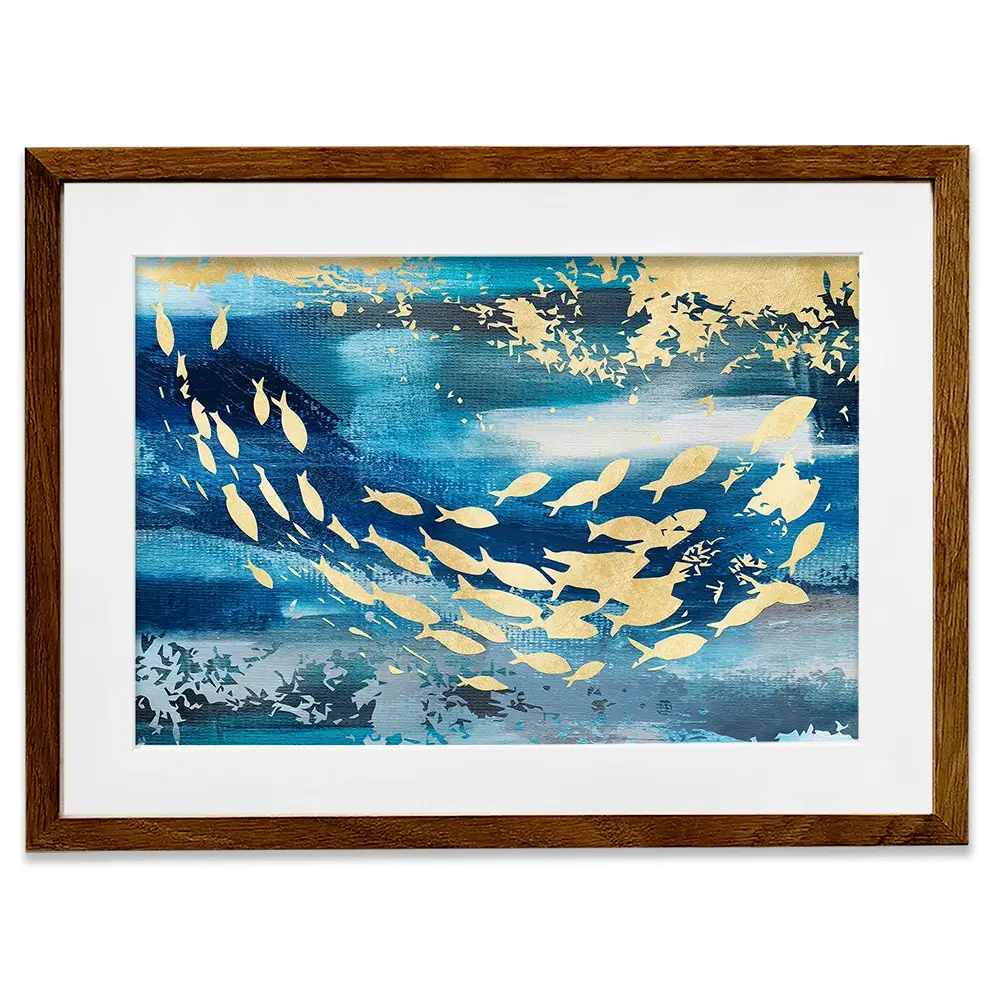 Swimming With The Fishes Framed Art Print Swimming With The Fishes Framed Art Print wall art product Art Print Shop