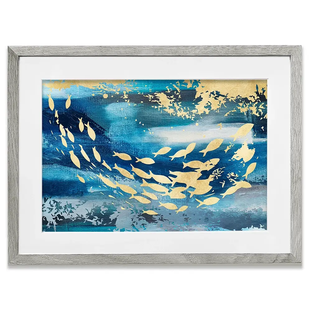 Swimming With The Fishes Framed Art Print Swimming With The Fishes Framed Art Print wall art product Art Print Shop