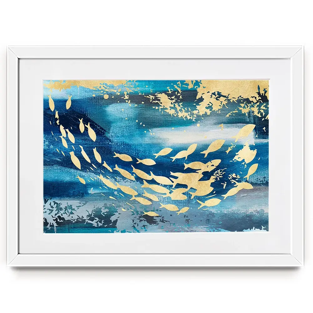 Swimming With The Fishes Framed Art Print Swimming With The Fishes Framed Art Print wall art product Art Print Shop