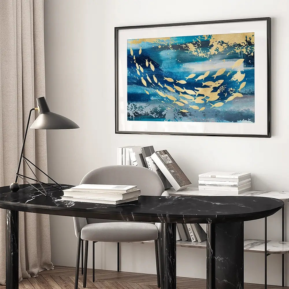 Swimming With The Fishes Framed Art Print Swimming With The Fishes Framed Art Print wall art product Art Print Shop