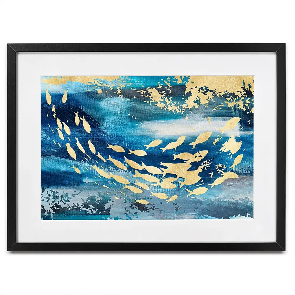 Swimming With The Fishes Framed Art Print Swimming With The Fishes Framed Art Print wall art product Art Print Shop