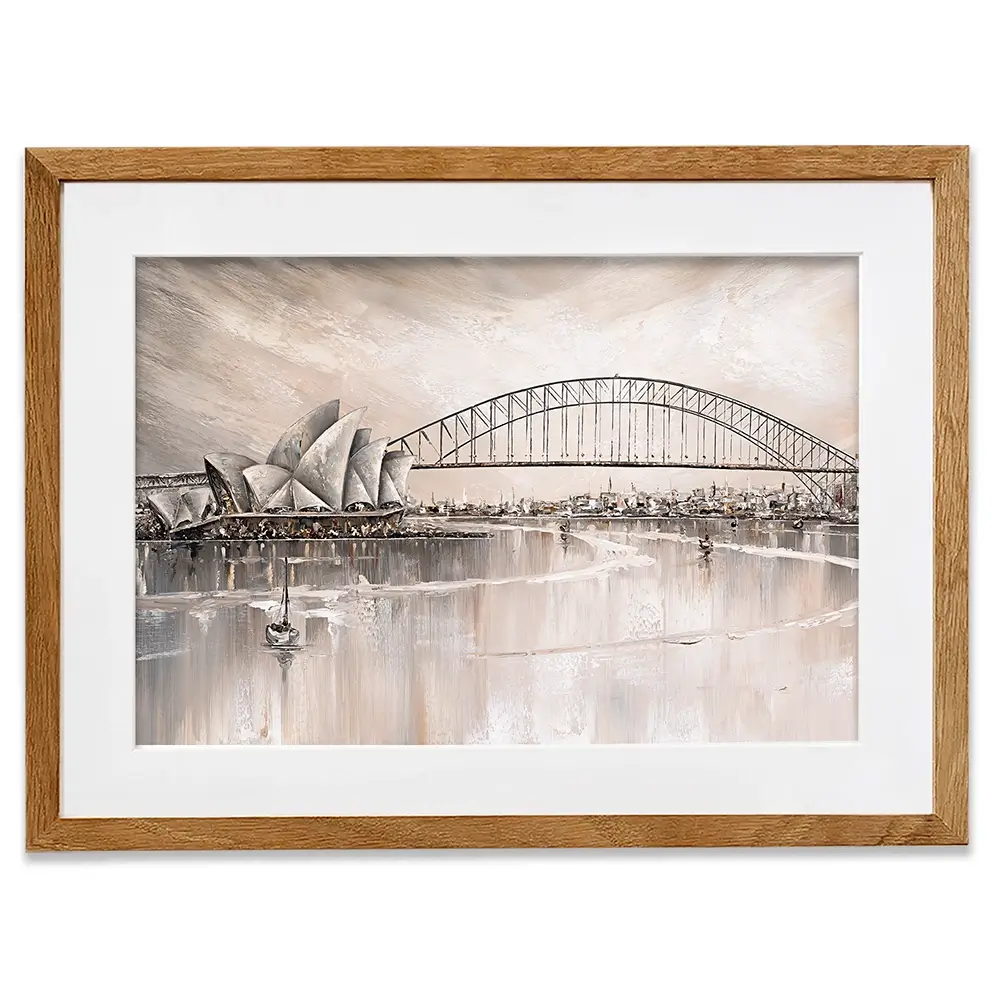 Sydney Skyline Framed Art Print Sydney Skyline Framed Art Print wall art product Isabella Karolewicz