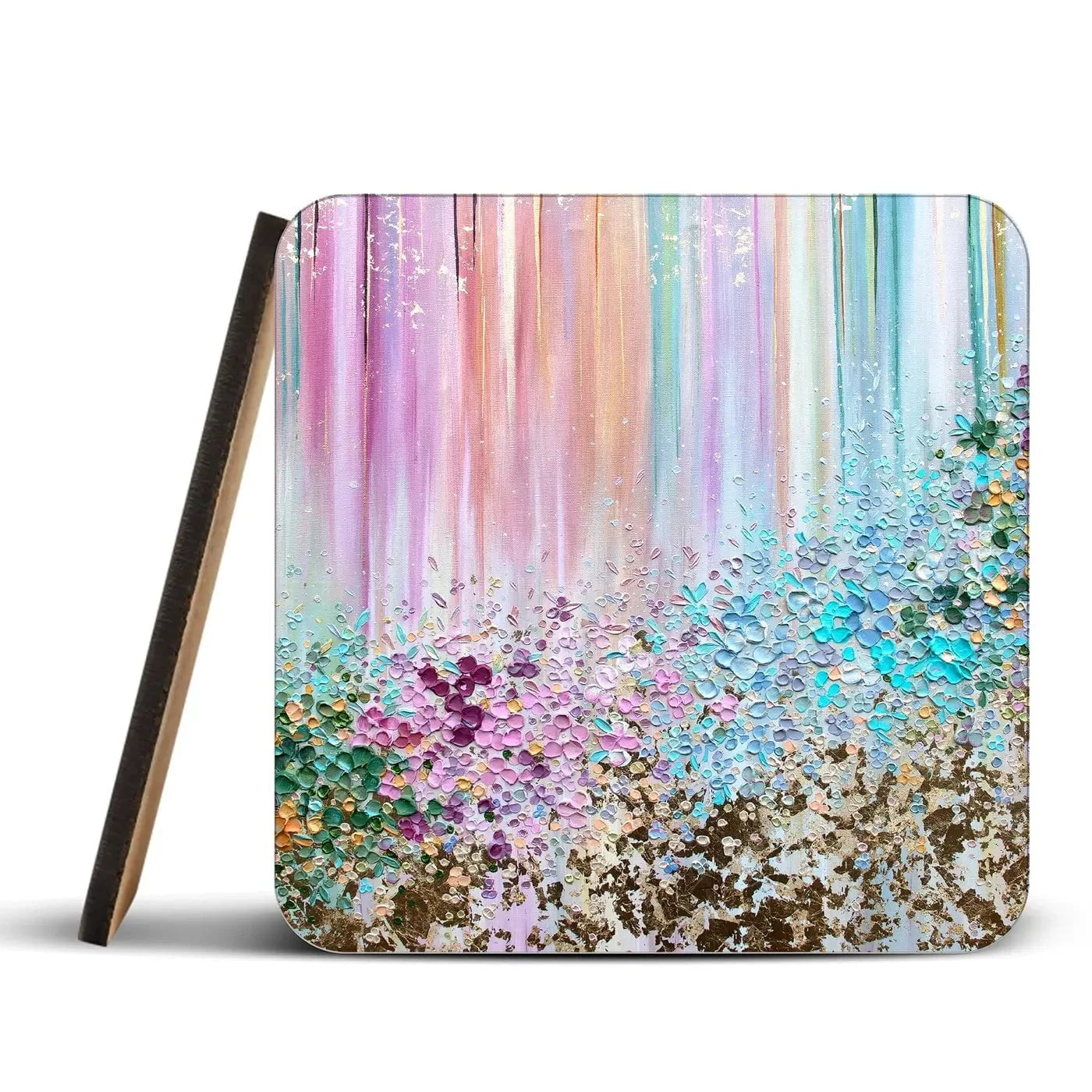 Symphony Of Colour Coaster Set Rainbow Soul Tree Coaster Set | Rainbow Soul Tree Art Coasters wall art product Nada Khatib