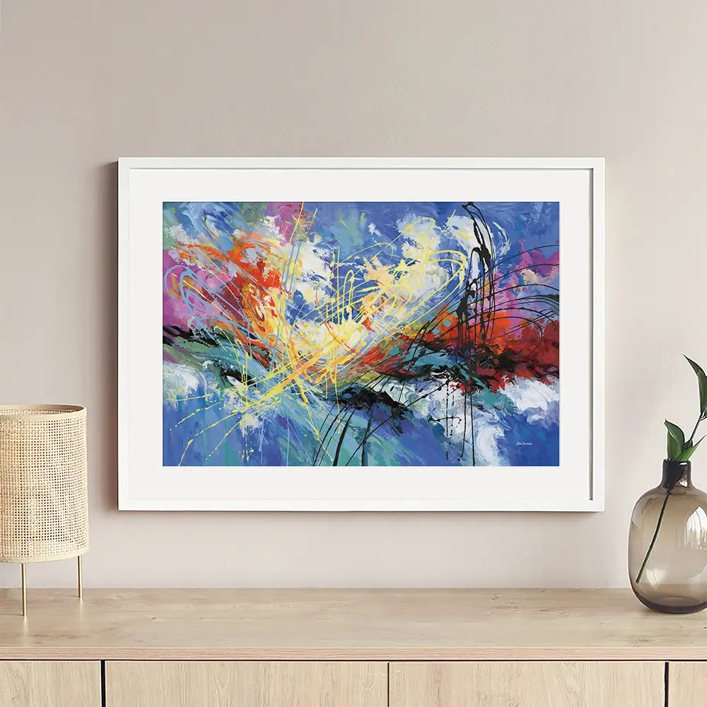 Symphony Of Positive Energy Framed Art Print Symphony Of Positive Energy Framed Art Print wall art product Leon Devenice
