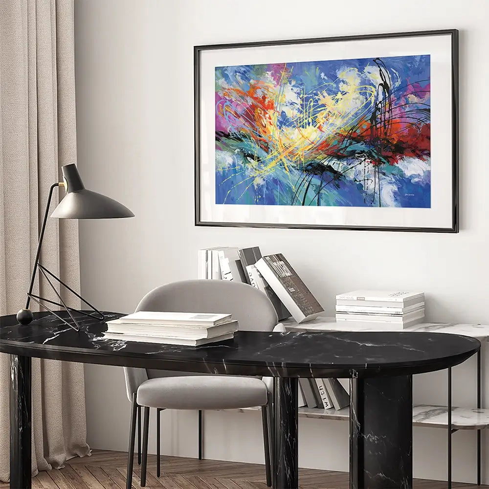 Symphony Of Positive Energy Framed Art Print Symphony Of Positive Energy Framed Art Print wall art product Leon Devenice