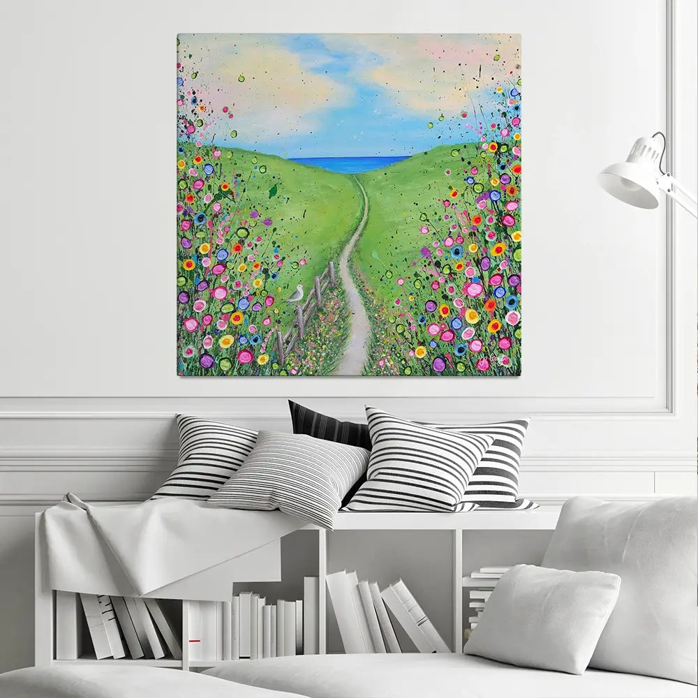 Take Me To The Sea Square Canvas Print Take Me To The Sea Square Canvas Print wall art product Jo Gough