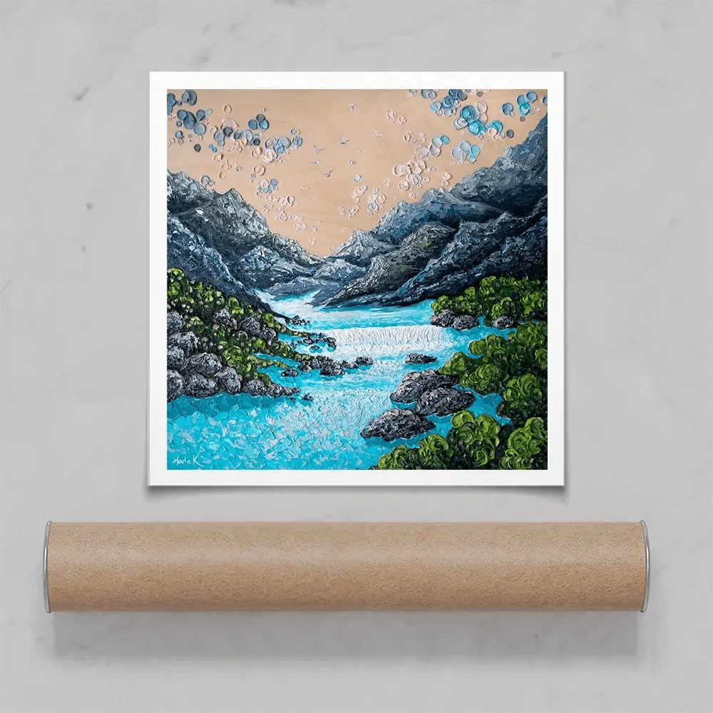 Take The Plunge Square Art Print Take The Plunge Square Art Print wall art product Nada Khatib