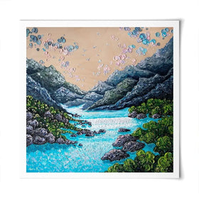 Take The Plunge Square Art Print Take The Plunge Square Art Print wall art product Nada Khatib