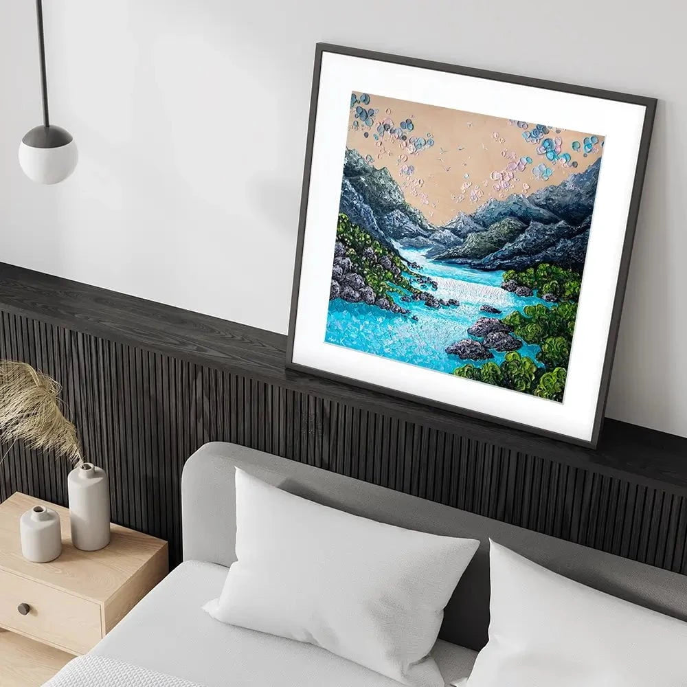 Take The Plunge Square Framed Art Print Take The Plunge Square Framed Art Print wall art product Nada Khatib