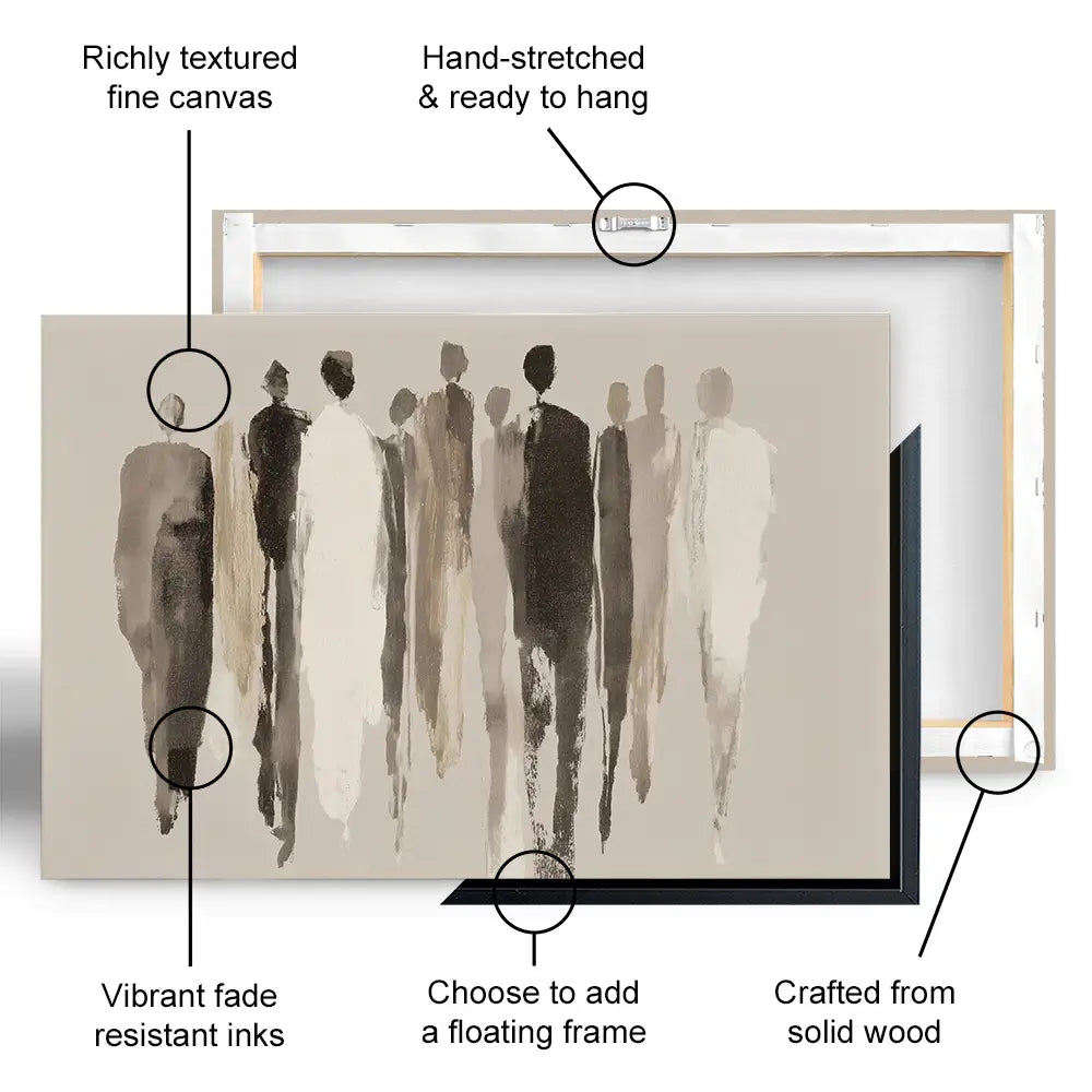Tall Figure Procession Canvas Print Tall Figure Procession Canvas Print wall art product Chromatic Storm Studio