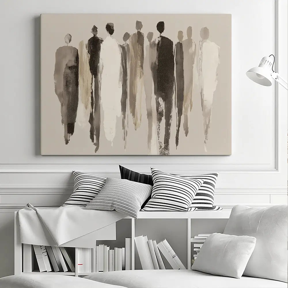 Tall Figure Procession Canvas Print Tall Figure Procession Canvas Print wall art product Chromatic Storm Studio