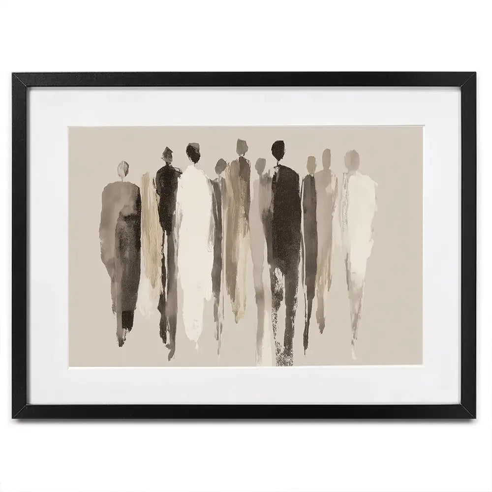 Tall Figure Procession Framed Art Print Tall Figure Procession Framed Art Print wall art product Chromatic Storm Studio