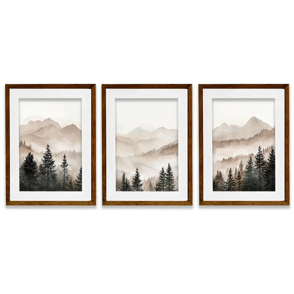 Tall Trees Framed Art Print Trio Tall Trees Framed Art Print Trio wall art product IAmHomeStudio