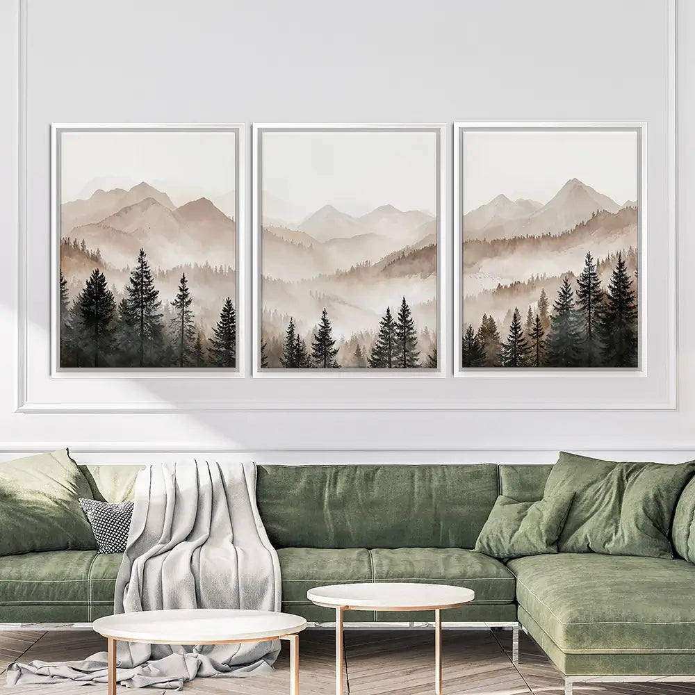Tall Trees Trio Canvas Print Tall Trees Trio Canvas Print wall art product IAmHomeStudio