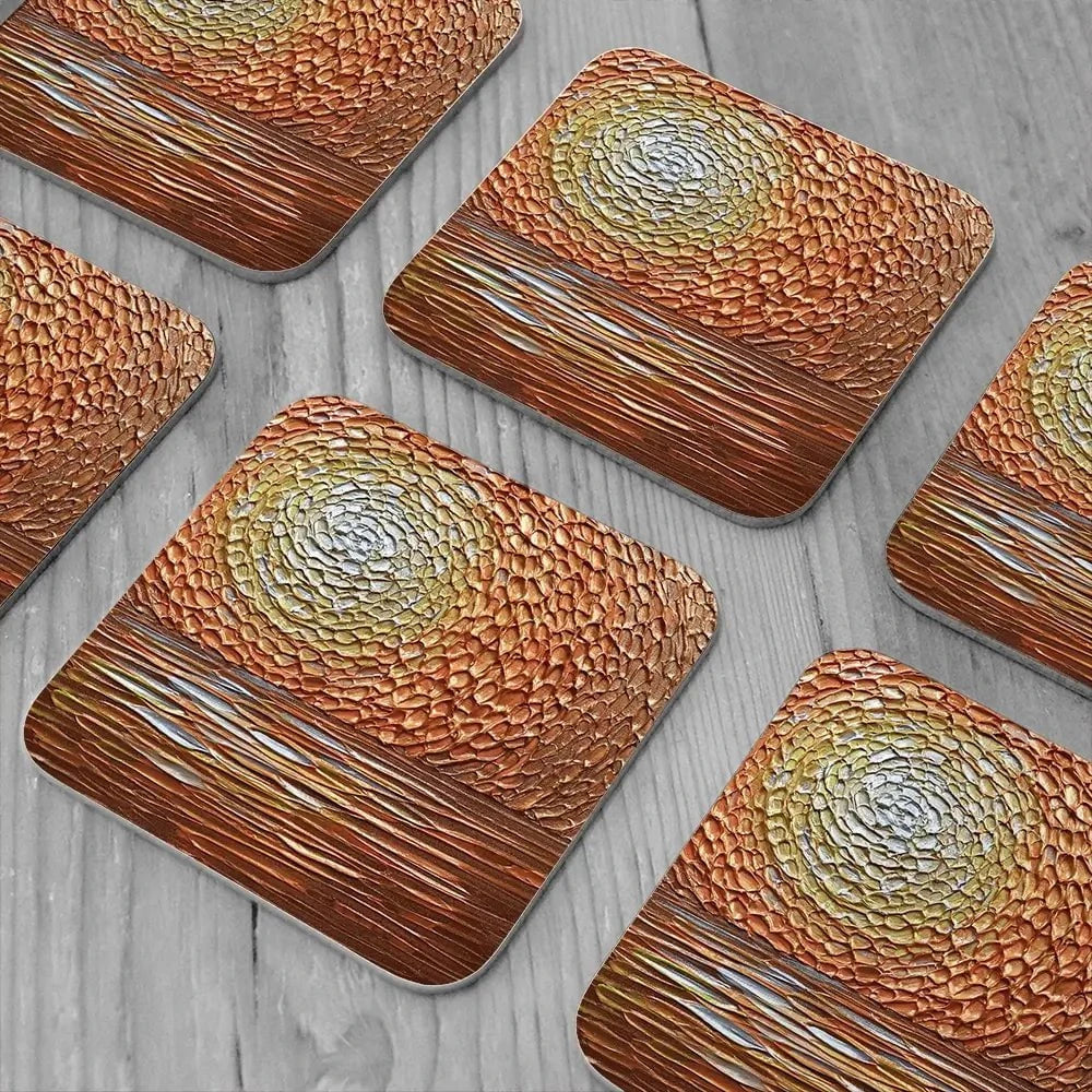 Tangerine Dream Coaster Set Tangerine Dream Coaster Set wall art product Nada Khatib