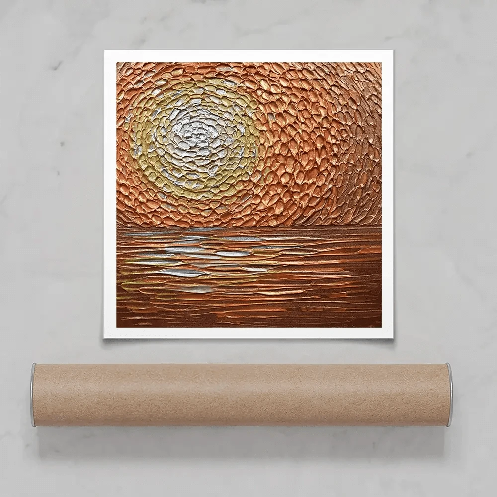 Tangerine Dream Square Art Print Tangerine Dream Square Art Print wall art product Nada Khatib