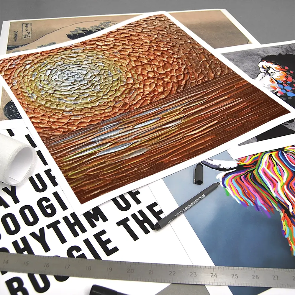 Tangerine Dream Square Art Print Tangerine Dream Square Art Print wall art product Nada Khatib