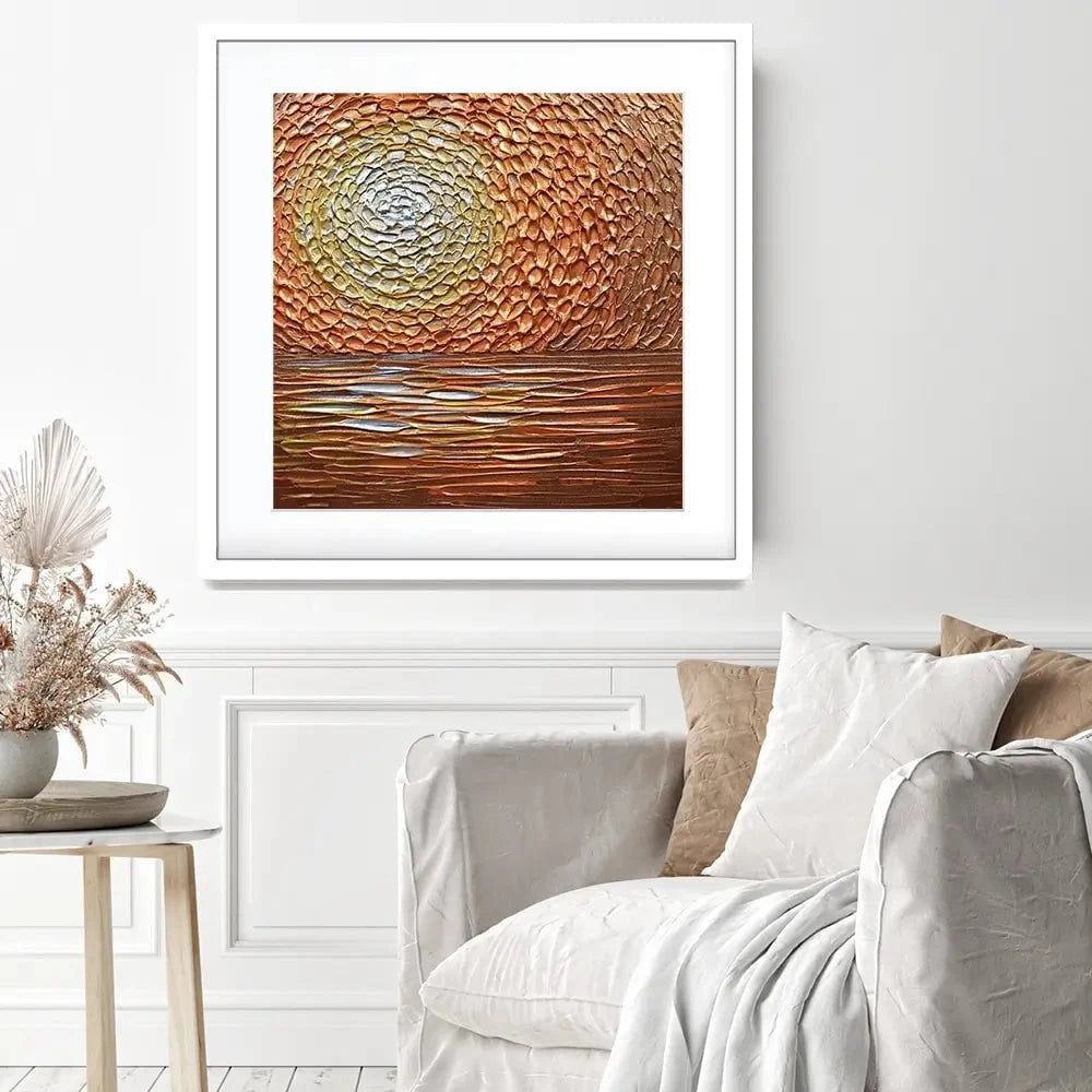 Tangerine Dream Square Framed Art Print Tangerine Dream Square Framed Art Print wall art product Nada Khatib