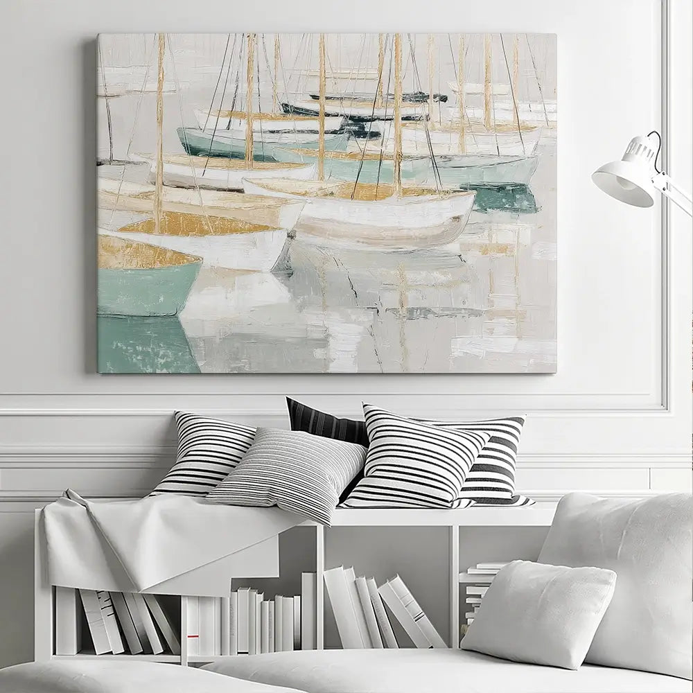Tangled Mast Harbour Canvas Print Tangled Mast Harbour Canvas Print wall art product Chromatic Storm Studio