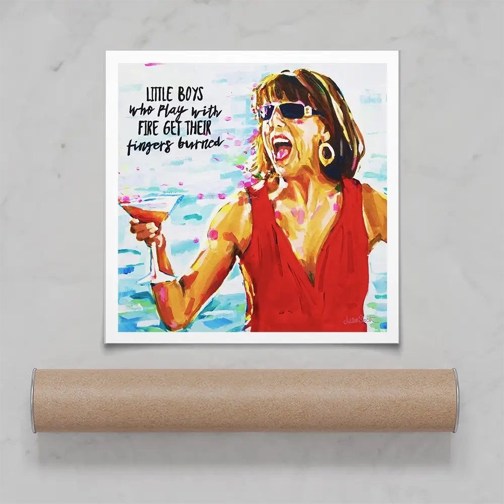 Tanya Mamma Mia Square Art Print Tanya Mamma Mia Square Art Print wall art product Juliet Stockton