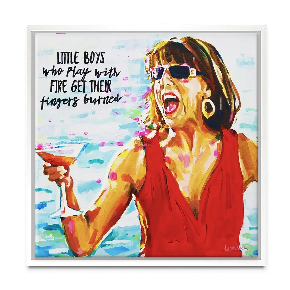 Tanya Mamma Mia Square Canvas Print Tanya Mamma Mia Square Canvas Print wall art product Juliet Stockton