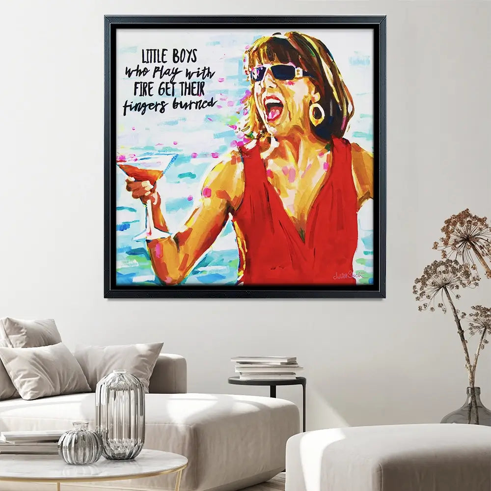 Tanya Mamma Mia Square Canvas Print Tanya Mamma Mia Square Canvas Print wall art product Juliet Stockton