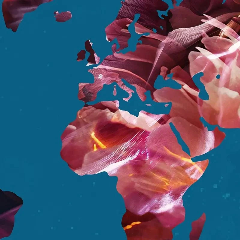 Teal Map Framed Art Print Teal Map Framed Art Print wall art product Sarah Manovski