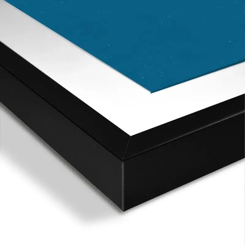 Teal Map Framed Art Print Teal Map Framed Art Print wall art product Sarah Manovski