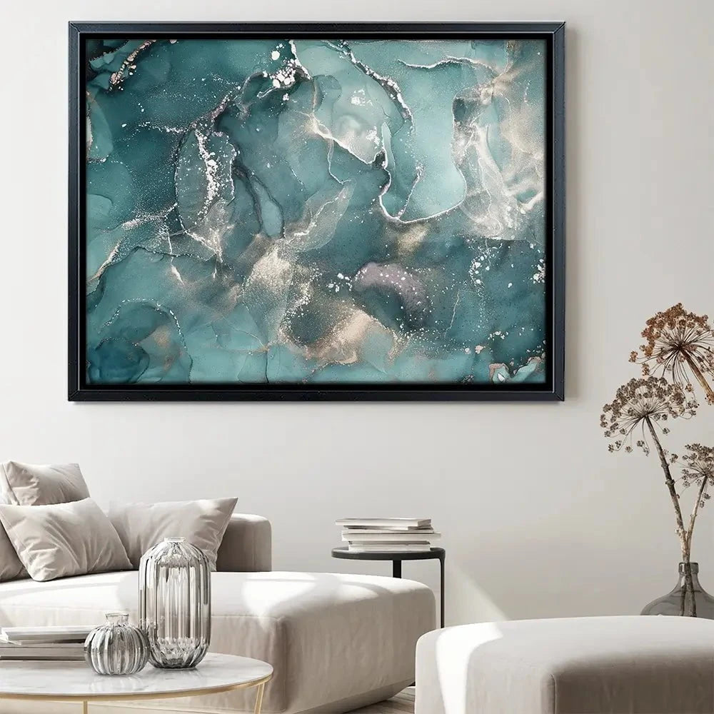 Teal Marble Canvas Print Teal Marble Canvas Print | Teal Marble Canvas Artwork Wall Art Design wall art product djero.adlibeshe yahoo.com / Shutterstock