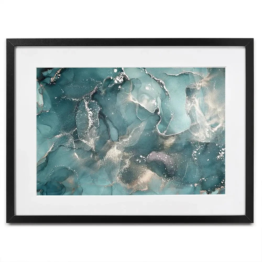 Teal Marble Framed Art Print Teal Marble Framed Art Print | Teal Framed Print Artwork | Teal Design wall art product djero.adlibeshe yahoo.com / Shutterstock