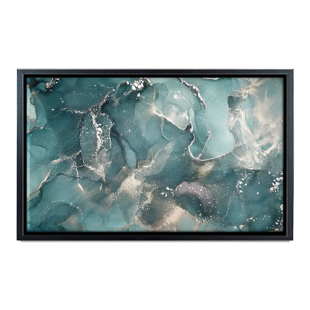 Teal Marble Oversized Canvas Print Teal Marble Oversized Canvas Print wall art product Art Print Shop
