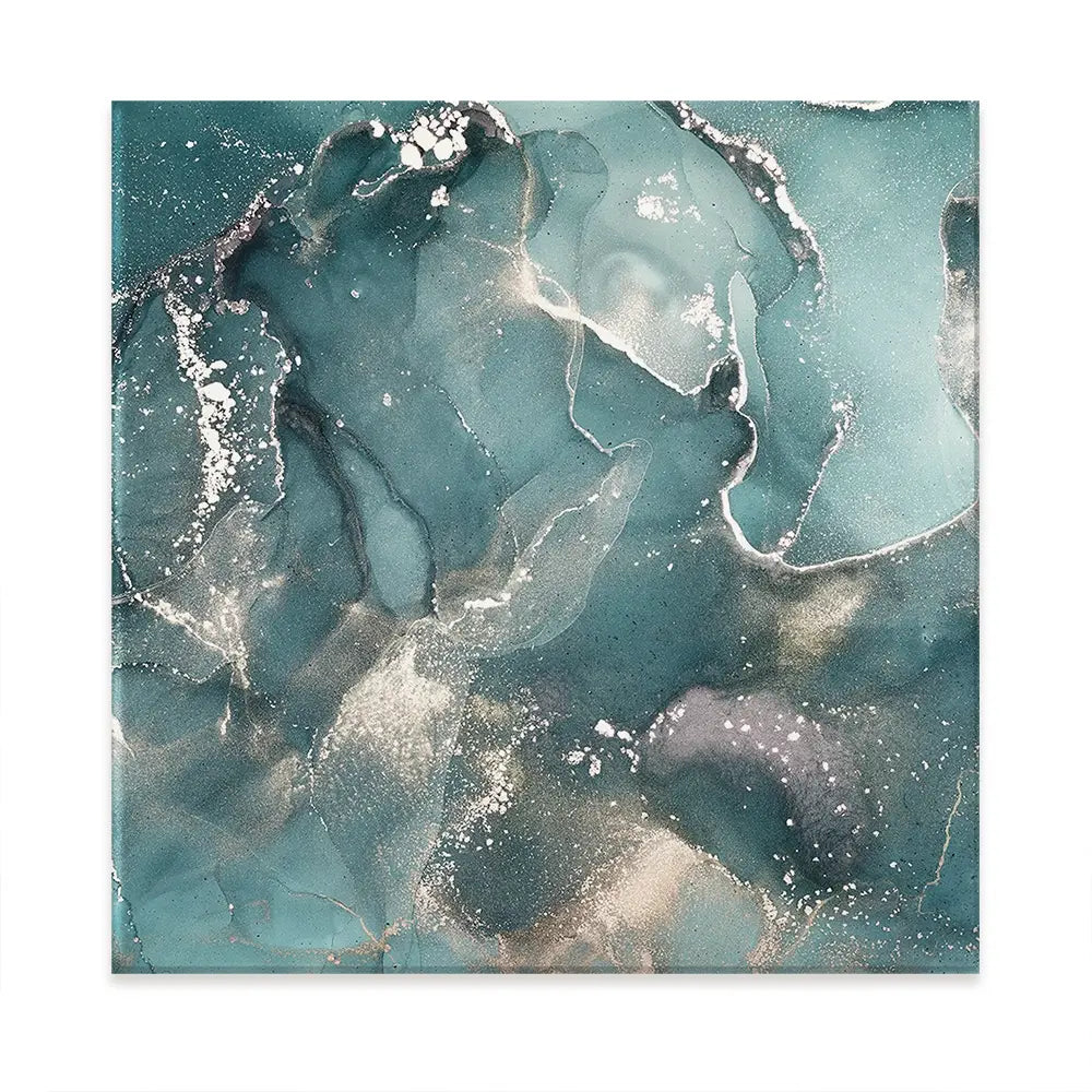 Teal Marble Oversized Canvas Print Teal Marble Oversized Canvas Print wall art product Art Print Shop