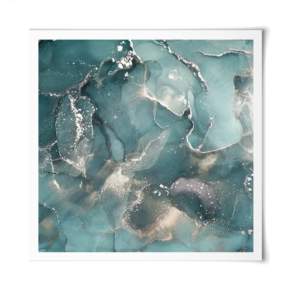Teal Marble Square Art Print Teal Marble Square Art Print wall art product djero.adlibeshe yahoo.com / Shutterstock
