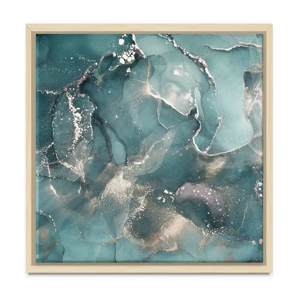 Teal Marble Square Canvas Print Teal Marble Square Canvas Print wall art product djero.adlibeshe yahoo.com / Shutterstock