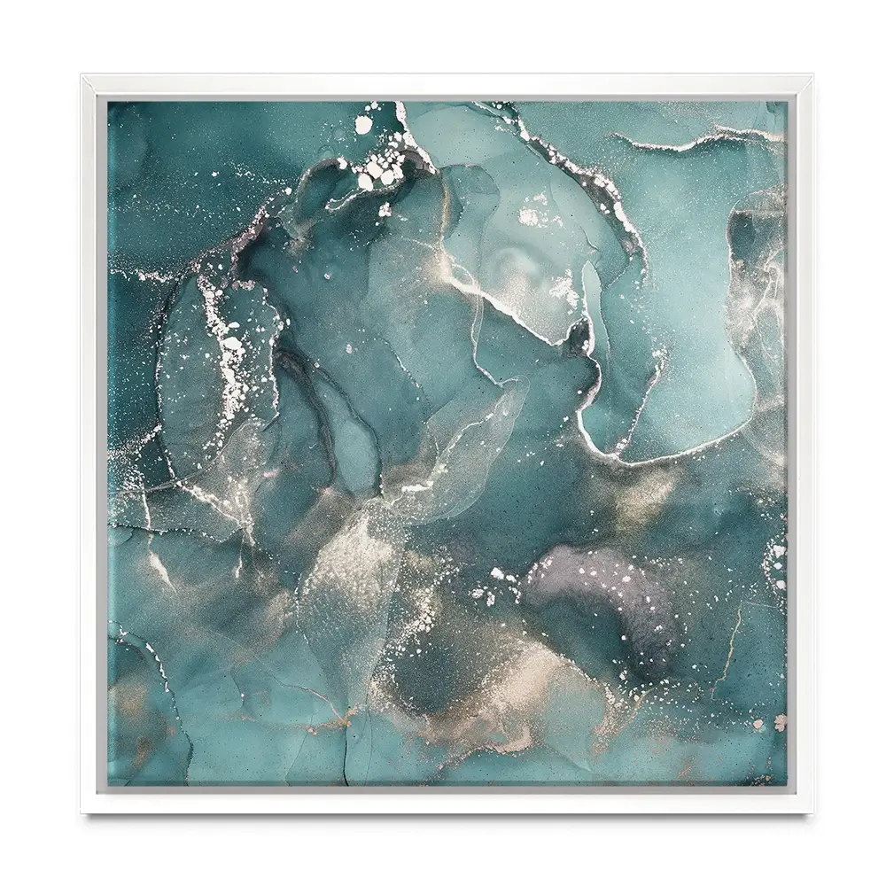 Teal Marble Square Canvas Print Teal Marble Square Canvas Print wall art product djero.adlibeshe yahoo.com / Shutterstock