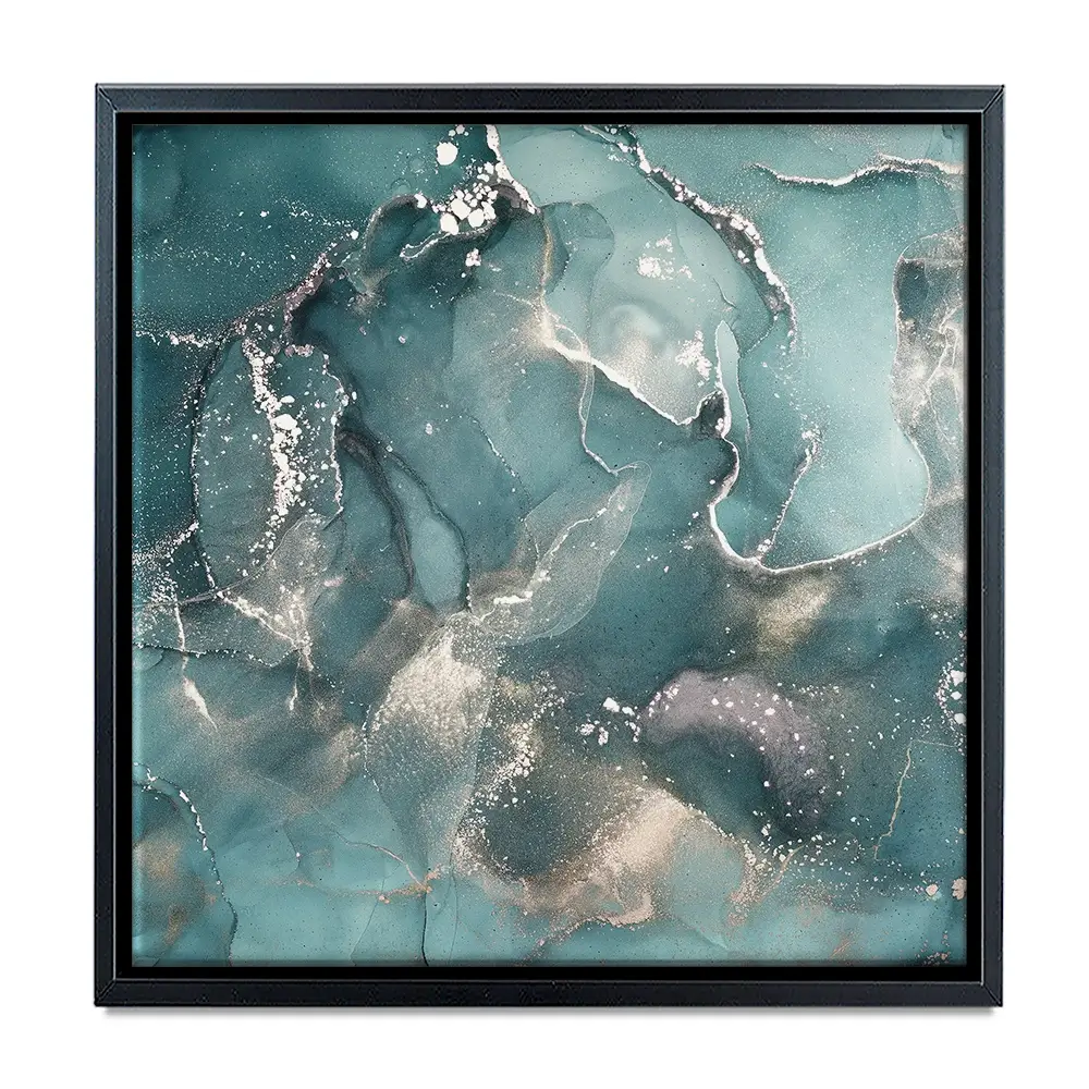 Teal Marble Square Canvas Print Teal Marble Square Canvas Print wall art product djero.adlibeshe yahoo.com / Shutterstock