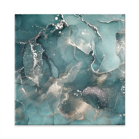 Teal Marble Square Canvas Print Teal Marble Square Canvas Print wall art product djero.adlibeshe yahoo.com / Shutterstock